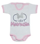 Body niemowlęce z nadrukiem krótki rękaw - cała mamusia