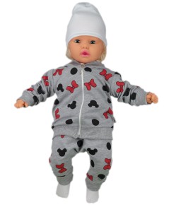 Dres bawełniany dla dziewczynki - kokardki