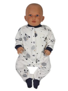 Pajac rozpinany śpioszki bawełniane - pieski