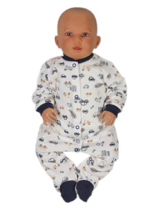 Pajacyk bawełniany dla niemowlaka - autka