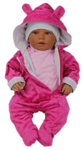 Kombinezon Pajac niemowlęcy MINKY - malinowy