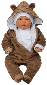 Kombinezon Pajac Minky - brązowy