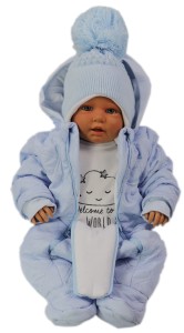 Kombinezon zimowy pikowany - Niebieski