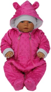 Kombinezon ocieplany Minky - kolor malinowy 