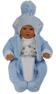 Kombinezon misiowy ocieplany na zimę - niebieski 