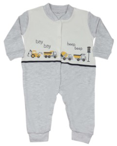 Pajac bez stópek szary - samochodziki 