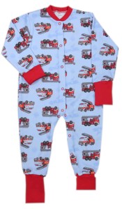 Pajacyk bez stópek rozpinany rosnący - Straż Pożarna 