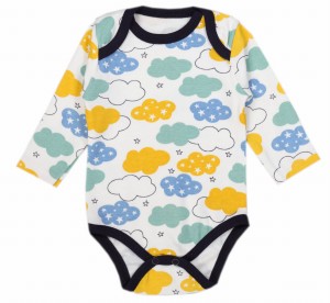 Body z długim rękawem - Chmurki
