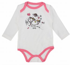 Body białe długi rękaw - Jednorożec 