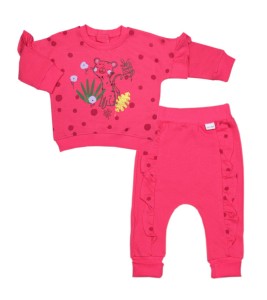 Dresik bawełniany niemowlęcy różowy - Tygrysek