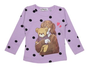 Bluzka dla dziewczynki fioletowa - misio