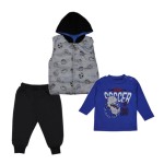 Komplet dresowy niemowlęcy bawełniany - piłkarski