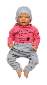 Komplecik niemowlęcy 3 częściowy - SNOOPY