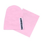 Zestaw wiosenny czapka + komin Jasny róż - Łobuziara