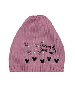 Czapeczka niemowlęca wiosenna - pudrowy róż