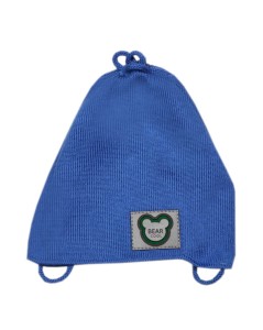 Czapka dla niemowlaka wiązana - niebieska