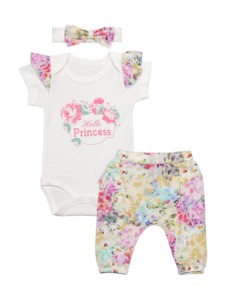  Komplet body spodenki + opaska - Hello Princess