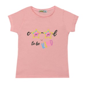Koszulka dziewczęca krótki rękaw różowa 1-4 lat - Cool to be Kind