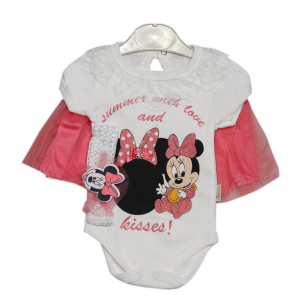 Komplet dla dziewczynki body + spódniczka - Myszka Mini