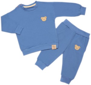 Komplet niemowlęcy dresowy Misio - niebieski