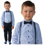 Elegancki komplet wizytowy dla chłopca 1-4 - niebieski