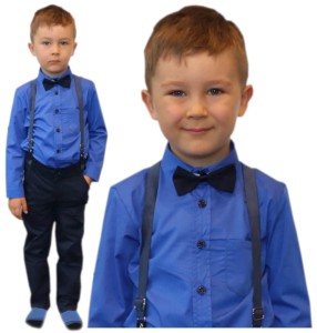 Komplet wizytowy chłopięcy 5-8 - granatowy