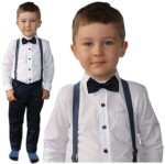 Elegancki zestaw dla chłopca 1-4 - biała koszula