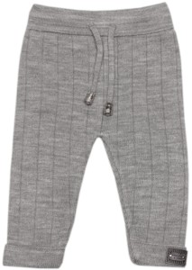 Leginsy dziewczęce akrylowe - prążki szare