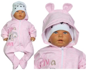 Kombinezon niemowlęcy PAJAC wiosna-jesień - różowy