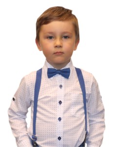 Komplet elegancki 4 częściowy - wzorki niebieskie 1-4