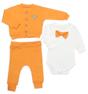Komplet niemowlęcy elegancki 62-74 żółty - Misio