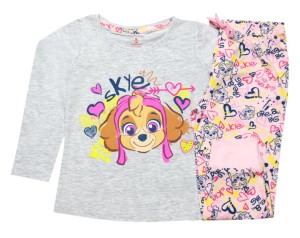 Piżamka dziewczęca 98-128 szara bluzeczka - SKYE