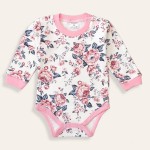 Body dla niemowlaka z długim rękawem 56-86 - Róże