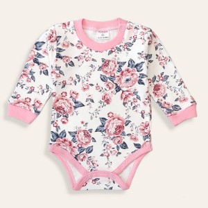 Body dla niemowlaka z długim rękawem 56-86 - Róże