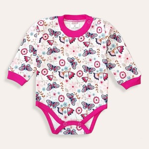 Body niemowlęce z długim rękawem 56-86 - Motylki