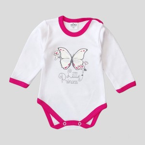 Body długi rękaw z nadrukiem 62-80 - Motylek 
