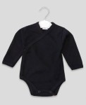 Body niemowlęce kopertowe 56-68 - Czarne 