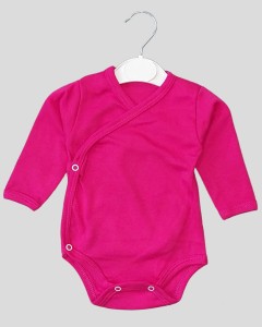 Body niemowlęce kopertowe 56-68 - Malinowe