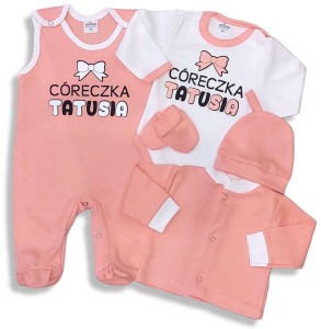 Wyprawka niemowlęca komplet 5 częściowy - Córeczka Tatusia