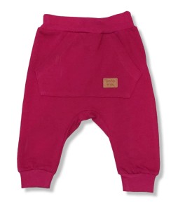 Spodnie dresowe bawełniane dla niemowlaka 62-80 baggy - Bordowe