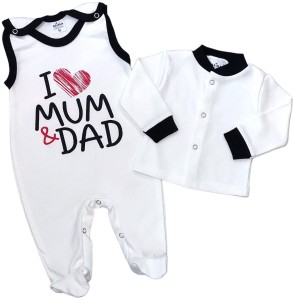 Komplet śpioch + kaftan 56-62cm -I Love Mum & Dad
