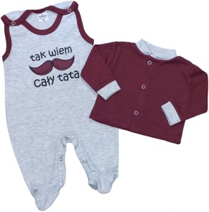 Komplet śpioch + kaftan 56-62cm - Tak wiem cały Tata 