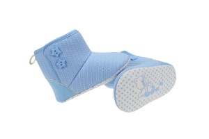 Buciki niemowlęce miękkie za kostkę - niebieskie