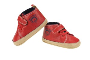 Buciki niemowlęce za kostkę dla chłopca - czerwone 