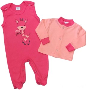 Komplet kaftan i śpioch 56-68 cm - Żyrafka