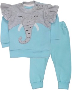 Dres dziewczęcy 74-92cm niebieski - Słonik