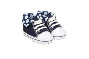 Buciki dla niemowlaka granatowe tenisówki - piłkarskie