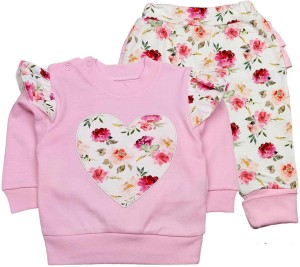 KOMPLET DRESOWY RÓŻOWE KWIATY 68-80