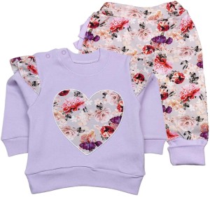 DRES DZIEWCZĘCY KWIATY 68-80 cm - Fioletowe Kwiaty