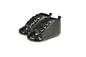 Buciki niemowlęce czarne - cekinowe